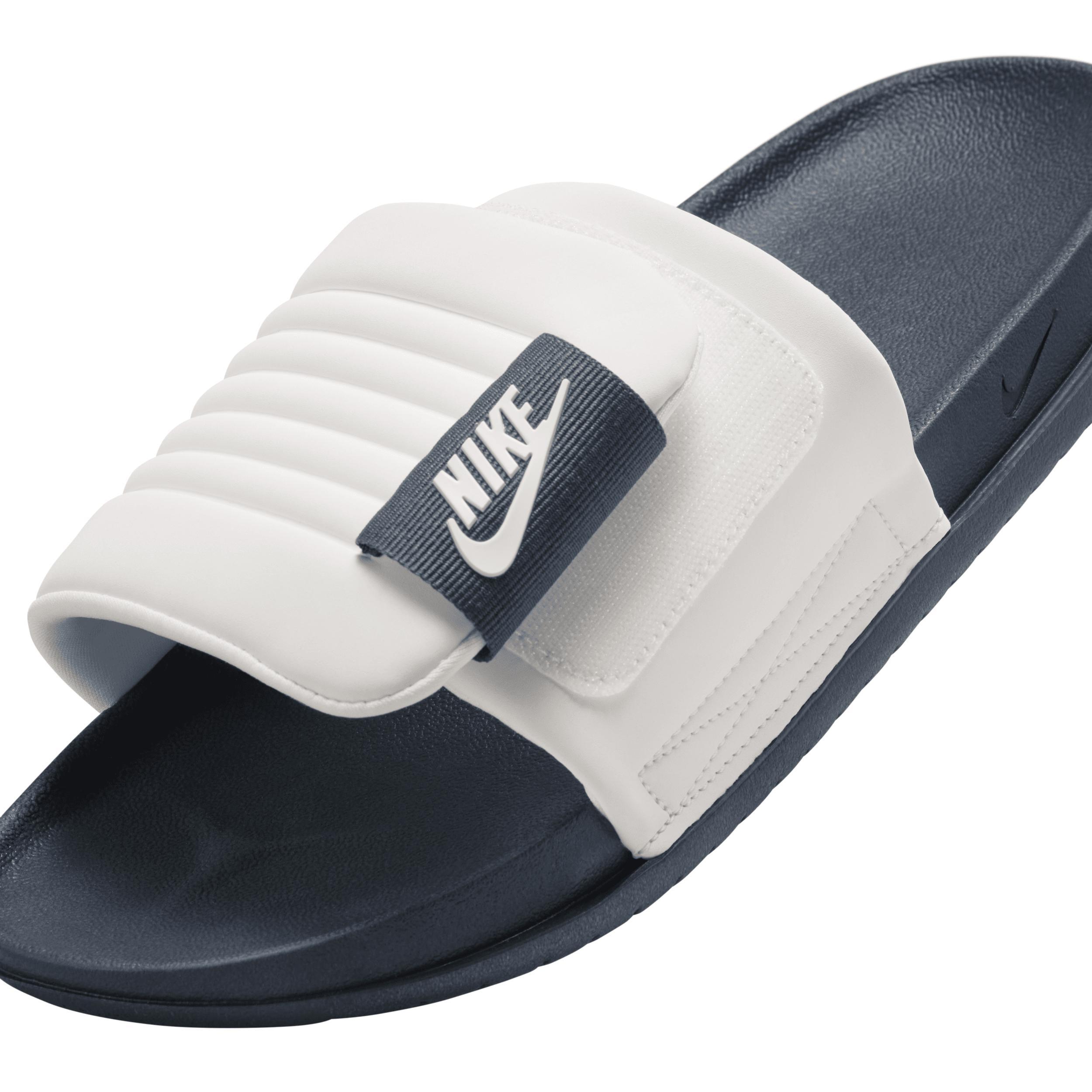 Nike Offcourt Adjust Mens Slide Sandals Sail Armory Blue Product Image