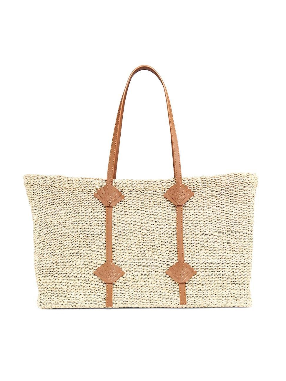 Womens St. Tropez Handwoven Straw Tote Bag Product Image