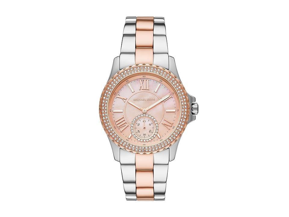 Michael Kors Womens Everest Three-Hand Two-Tone Stainless Steel Bracelet Watch Product Image