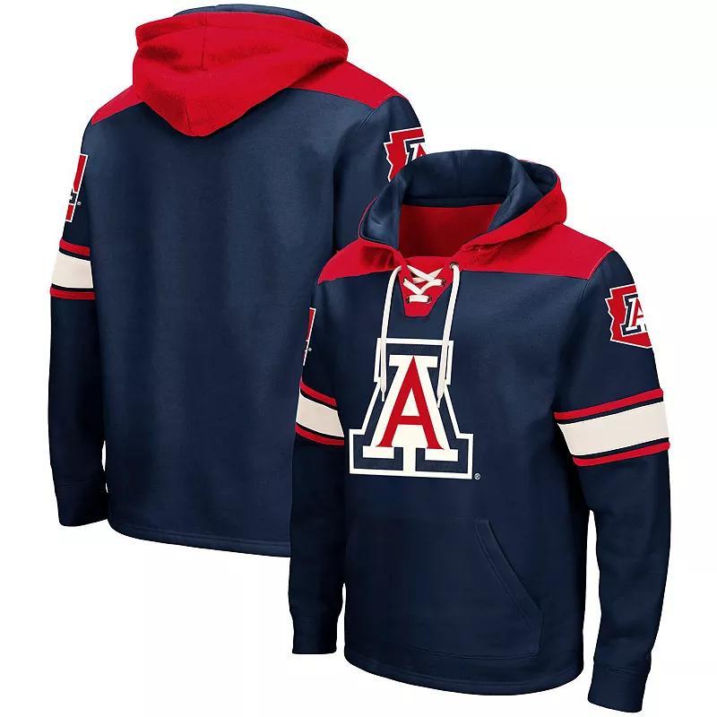 Mens Colosseum Navy Arizona Wildcats 2.0 Lace-Up Hoodie Product Image