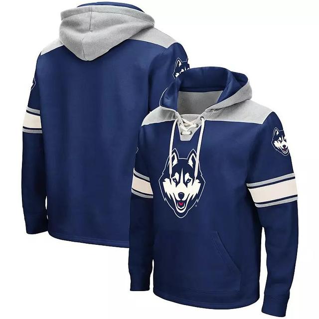 Mens Colosseum UConn Huskies 2.0 Lace-Up Pullover Hoodie Blue Product Image