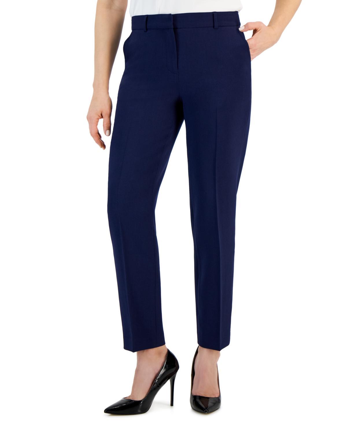 Anne Klein Womens Grace Mid Rise Straight-Leg Ankle Pants Product Image