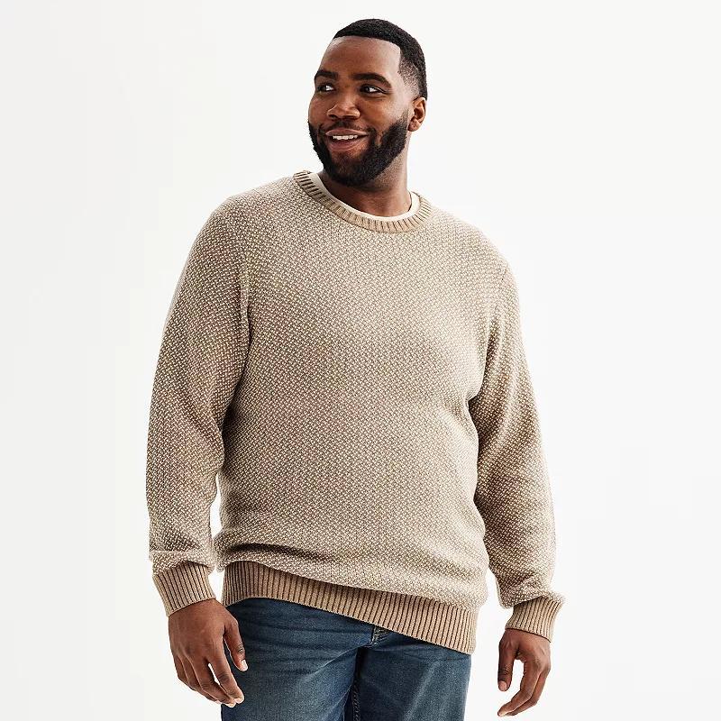 Big & Tall Sonoma Goods For Life Knit Crewneck Sweater, Mens Product Image