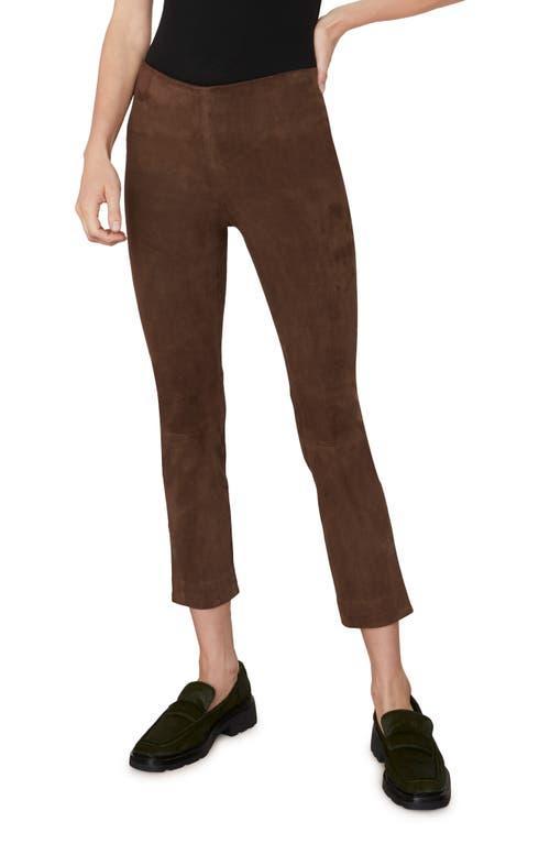 Vince Stretch Suede Split Hem Crop Pants Product Image