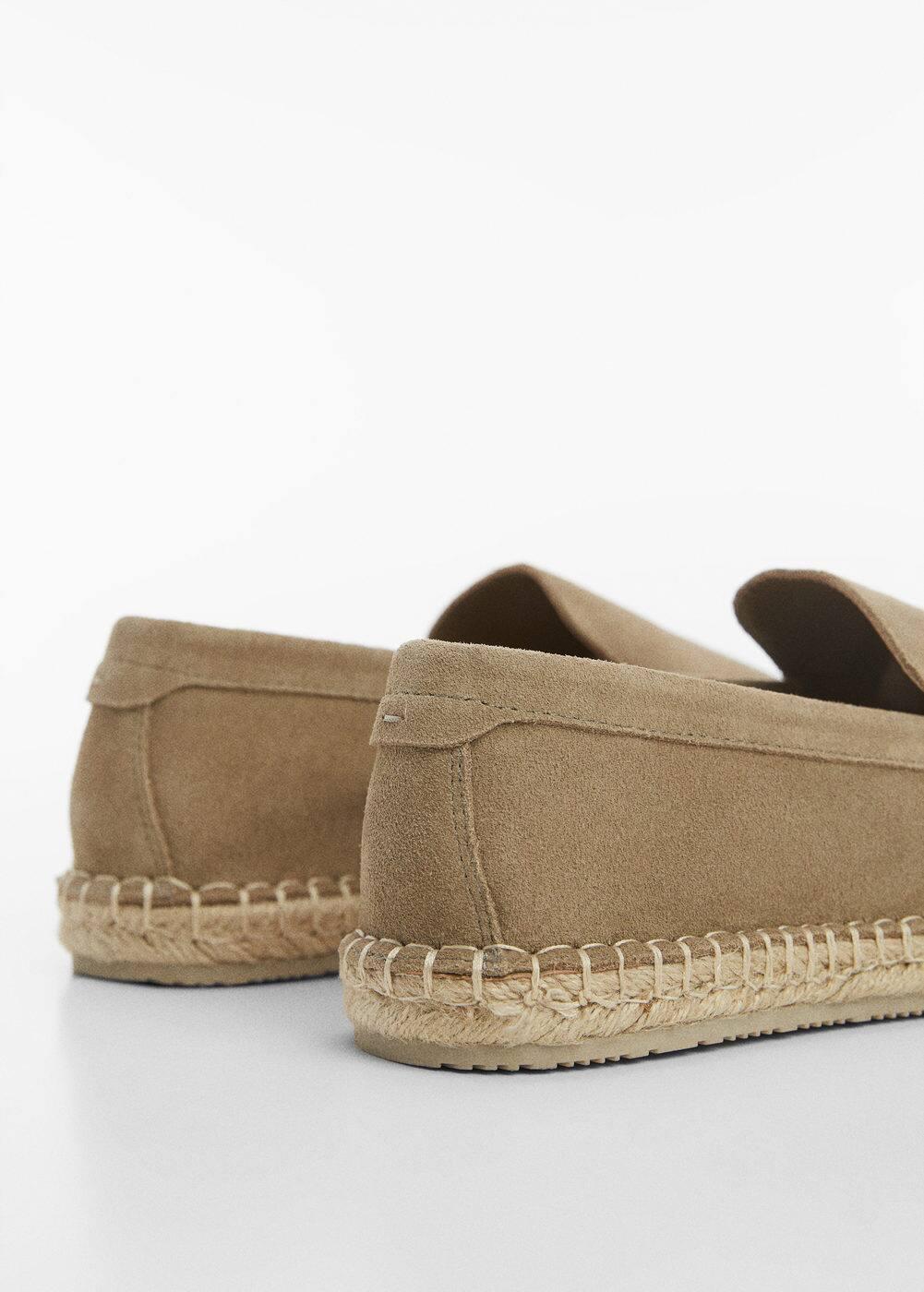 MANGO MAN - Jute suede leather espadrille medium brownMen Product Image