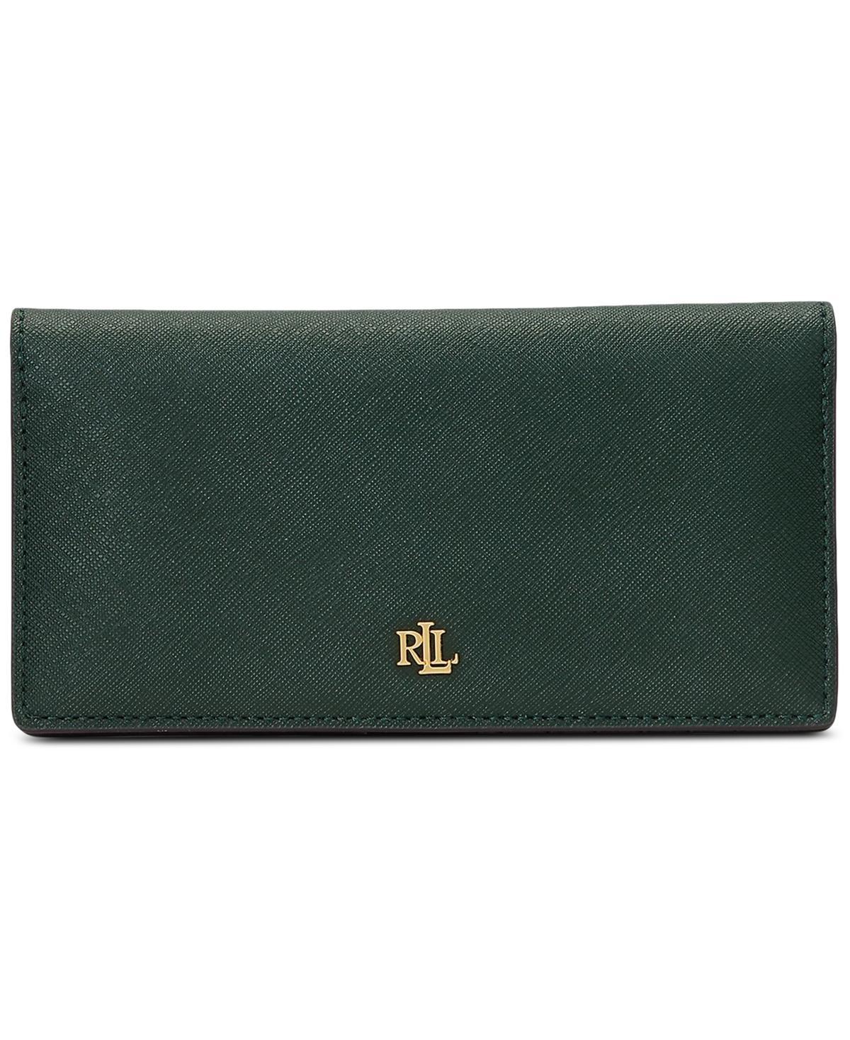 Lauren Ralph Lauren Crosshatch Leather Slim Snap Wallet Product Image