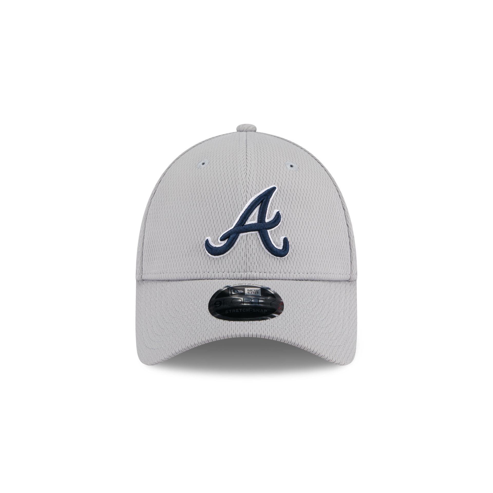 Atlanta Braves Gray 9FORTY Stretch-Snap Hat Male Product Image