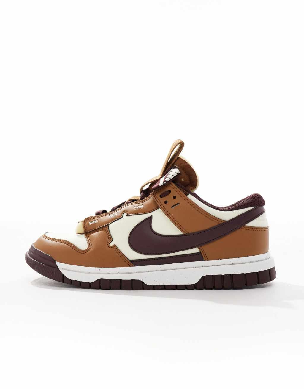 Nike Dunk Jumbo sneakers in brown and tan Product Image