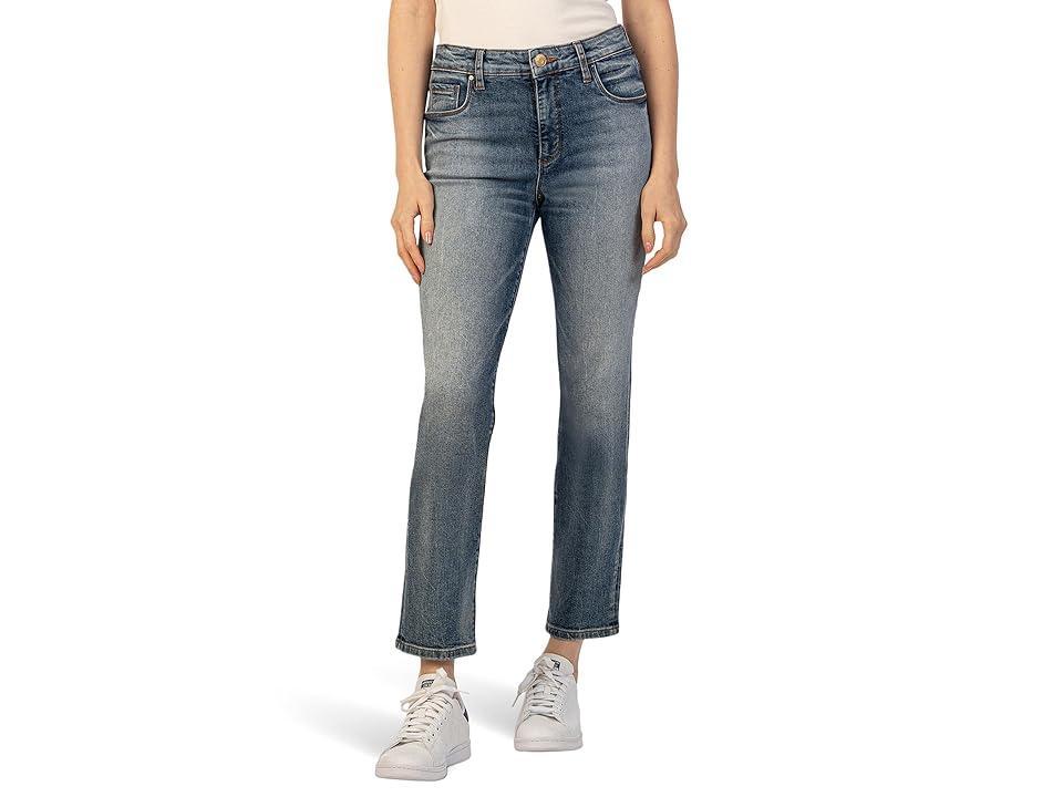 KUT from the Kloth Reese High-Rise Fab Ab Ankle Straight Regular Hem In Taught (Taught) Women's Jeans Product Image