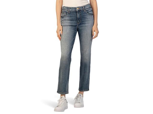 KUT from the Kloth Reese High-Rise Fab Ab Ankle Straight Regular Hem In Taught (Taught) Women's Jeans Product Image