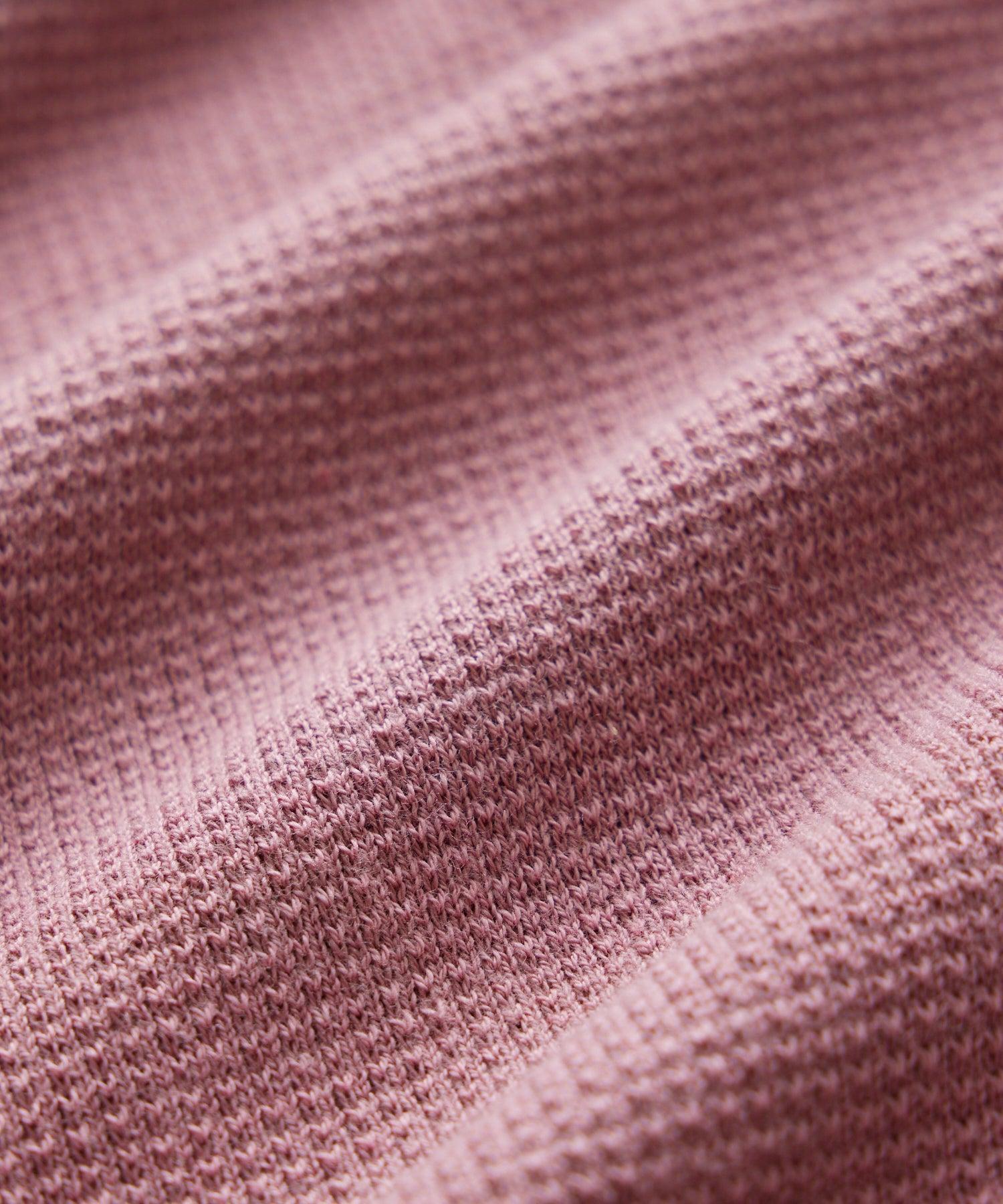 Cotton Silk Pique Crew in Mauve Product Image