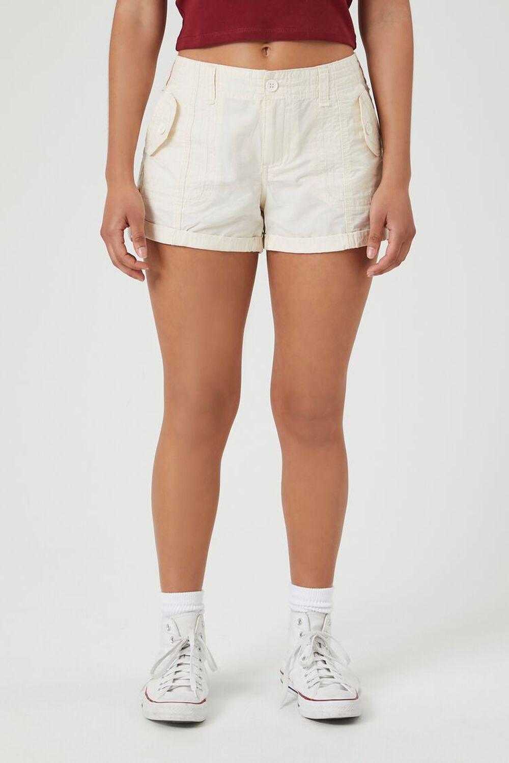 Cuffed Mid-Rise Shorts | Forever 21 Product Image