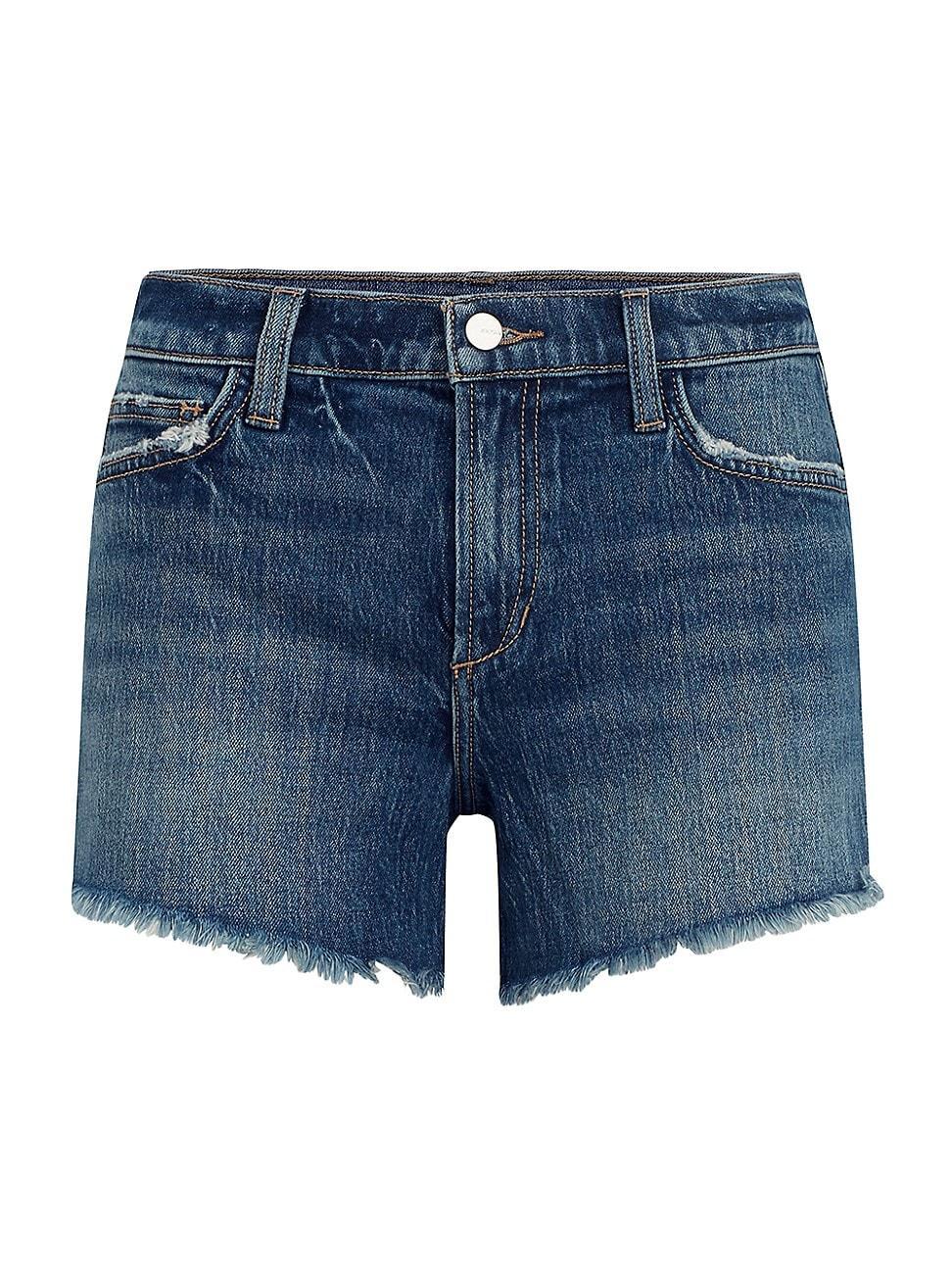 Womens The Ozzy Frayed Denim Shorts Product Image