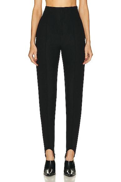 Bottega Veneta Structured Double Melange Trousers Black. (also in 34, 38, 40, 42). Product Image