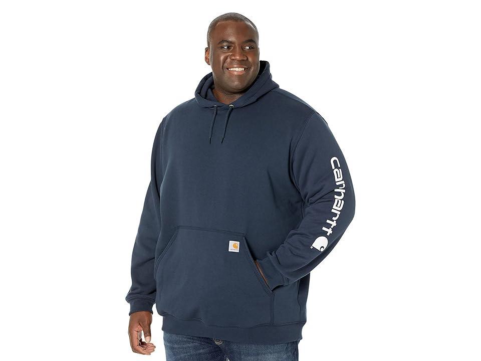 Carhartt Big Tall Midweight Signature Sleeve Logo Hooded Sweatshirt Men's Sweatshirt Product Image