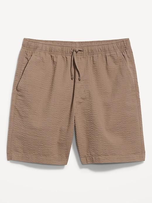 Seersucker Jogger Shorts -- 7-inch inseam Product Image