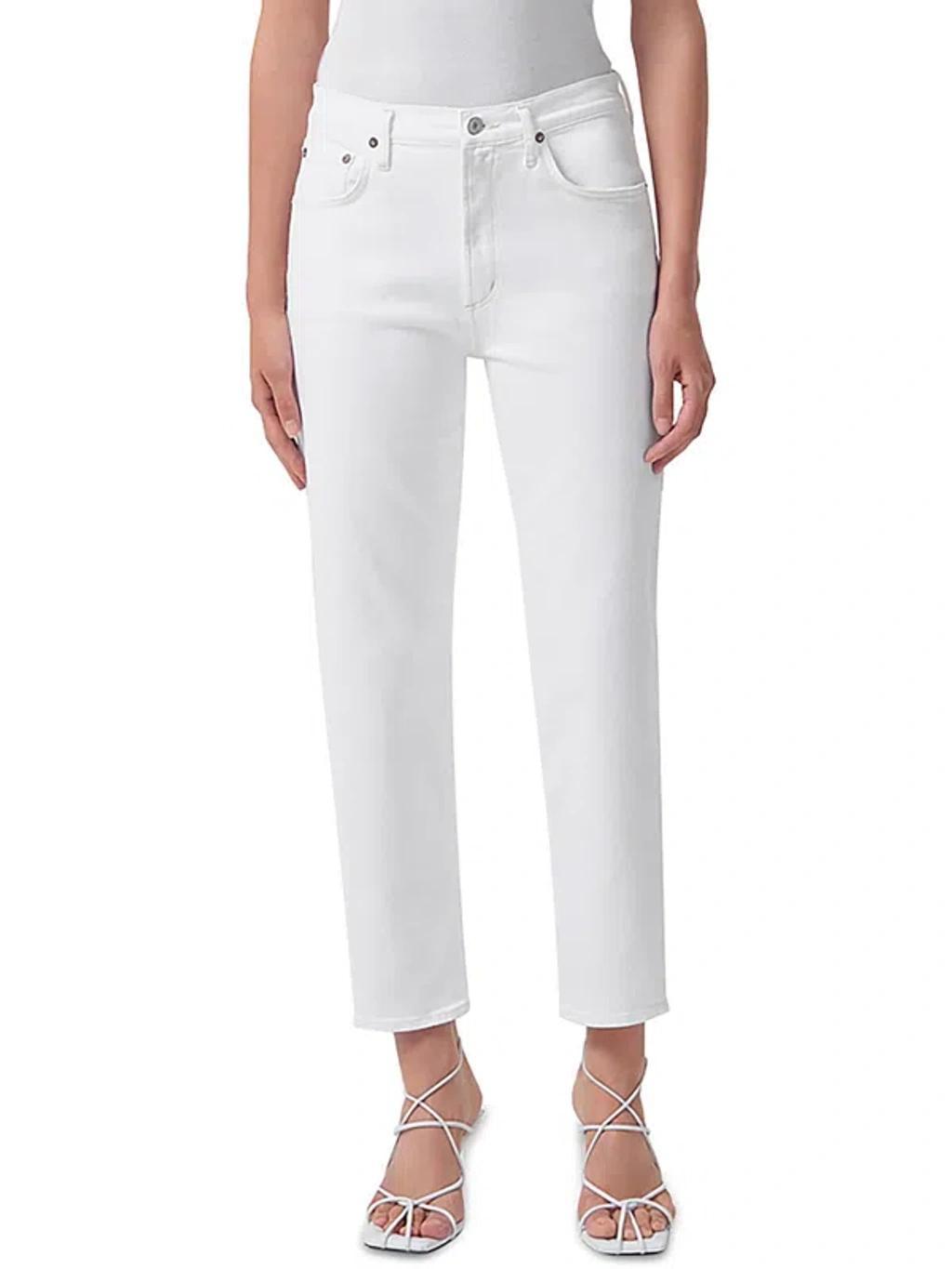 AGOLDE Riley Cropped High-rise Straight-leg Jeans In Whip Product Image