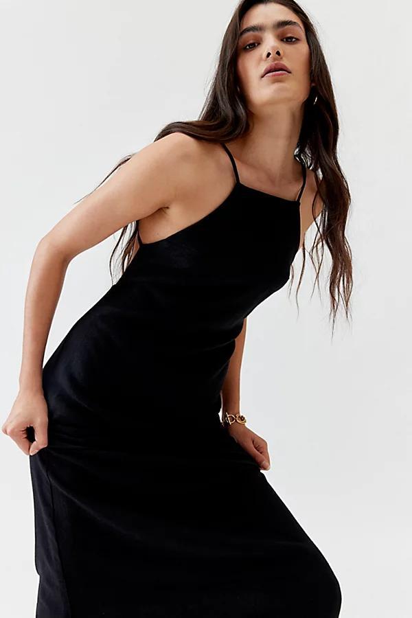 Urban Renewal Remnants Slub Linen Open-Back Midi Dress Womens at Urban Outfitters Product Image