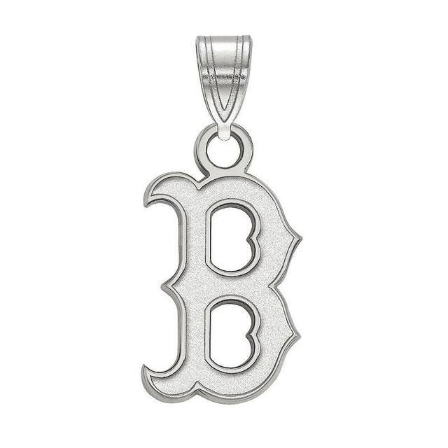 LogoArt 14k Gold Boston Red Sox Small Pendant, Womens 14k White Gold Product Image