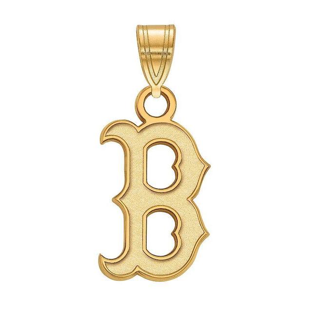 LogoArt 10k Gold Boston Red Sox Small Pendant, Womens 10k Yellow Gold Product Image