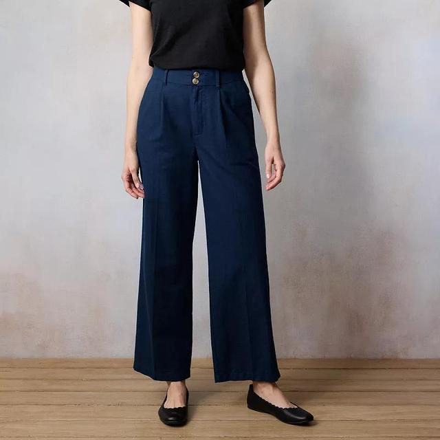 Womens LC Lauren Conrad High-Rise Wide-Leg Pleated Pants Product Image