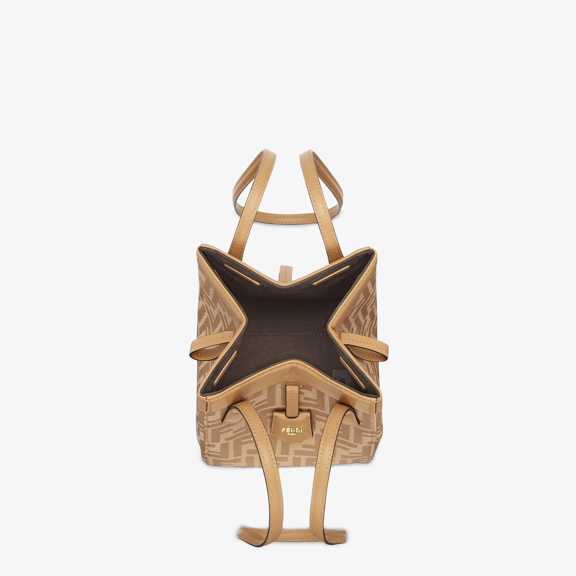 Fendi Origami MiniBeige FF jacquard fabric mini bag that can be transformed Product Image