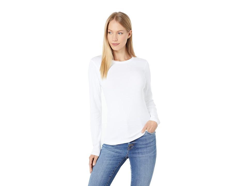 Lilla P 1x1 Rib Long Sleeve Crew Neck Tee Women's Clothing Product Image