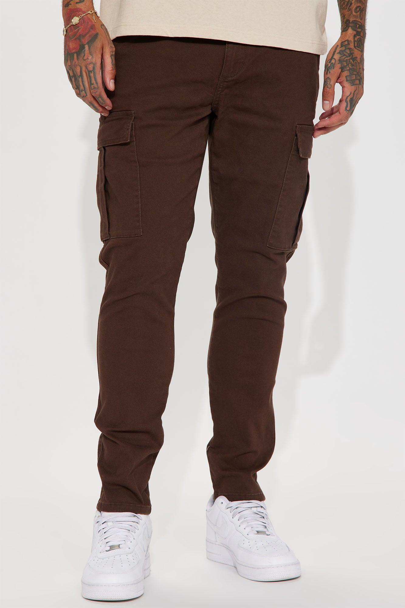 Kyle Slim Cargo Pants - DarkBrown Product Image