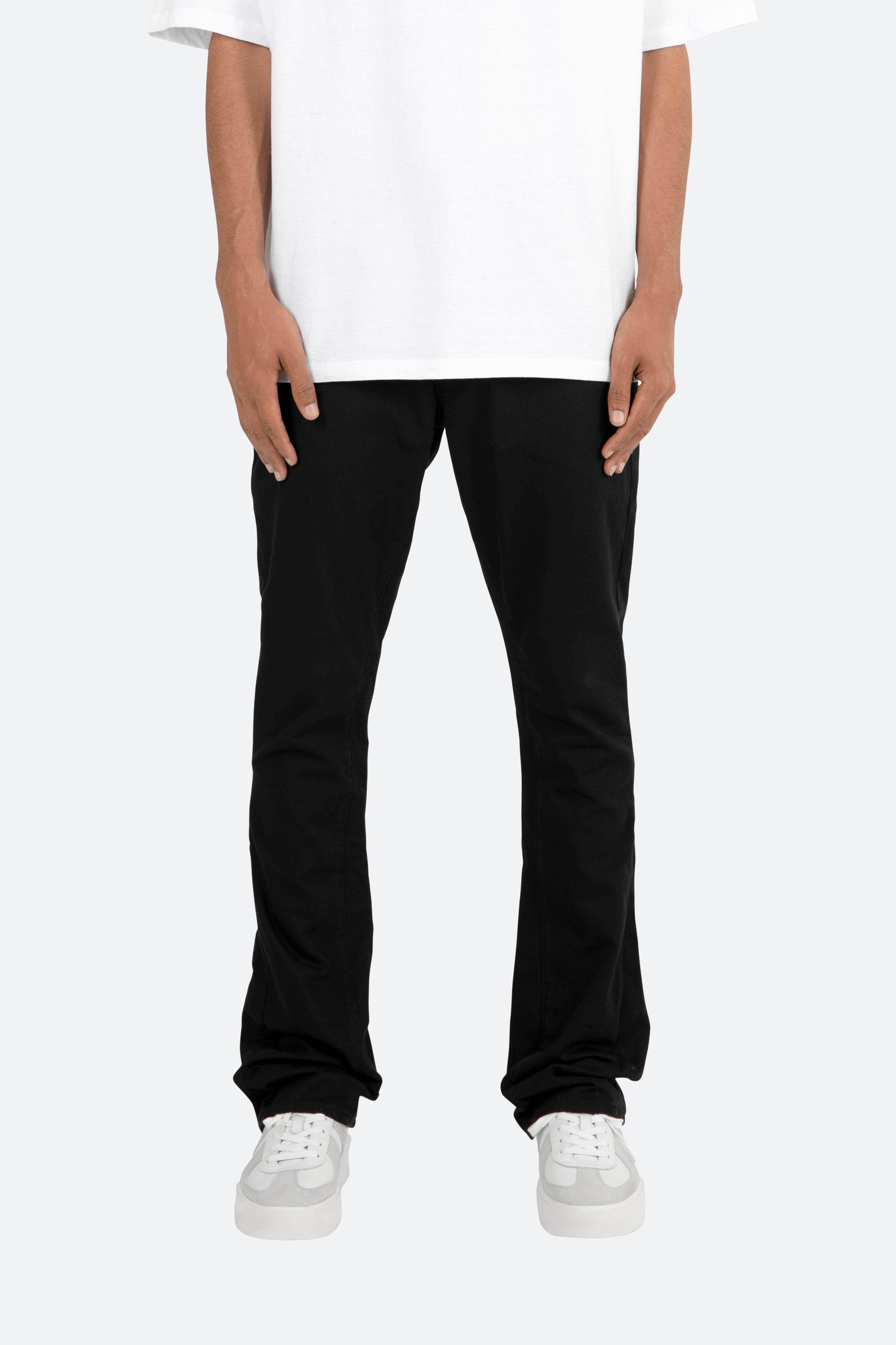 B472 Twill Flare Pants - Black Male Product Image