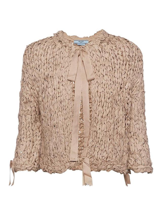 Womens Silk Ribbon Cardigan Product Image