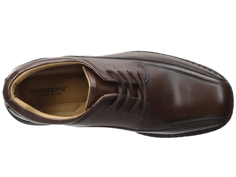 Dockers Trustee Moc Toe Oxford (Dark Tan Leather) Men's Lace-up Bicycle Toe Shoes Product Image