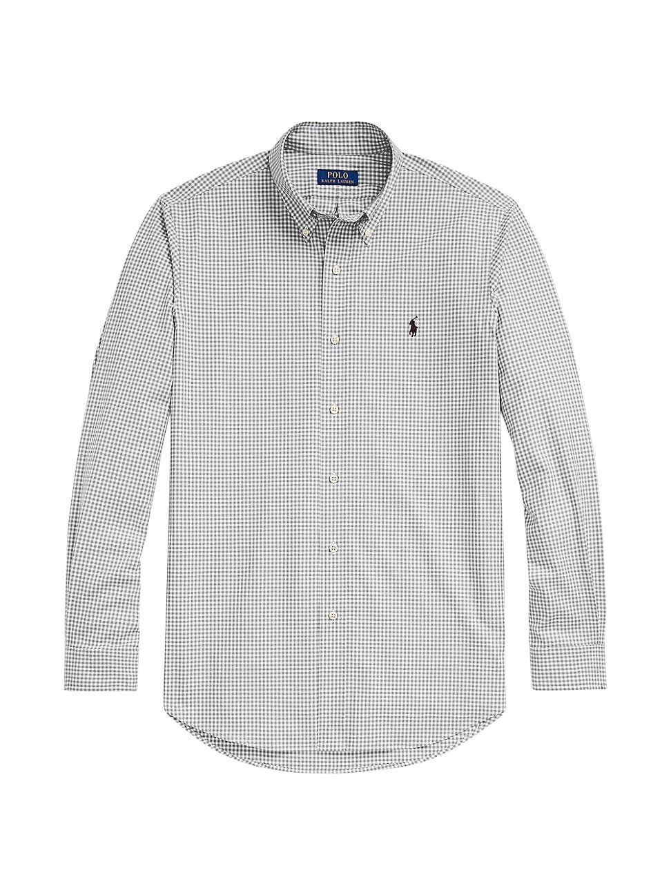 Polo Ralph Lauren Slim Fit Gingham Stretch Poplin Long Sleeve Woven Shirt Product Image