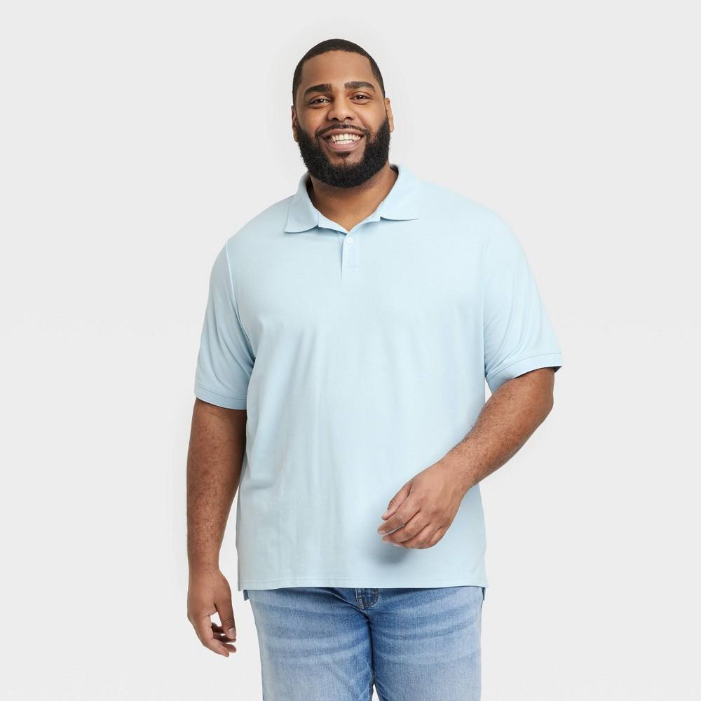 Mens Big & Tall Every Wear Polo Shirt - Goodfellow & Co Soft Blue 5XL Product Image