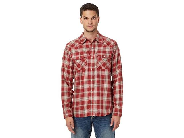 Ariat Holton Retro Snap Long Sleeve Shirt (Moon Howl) Men's Clothing Product Image