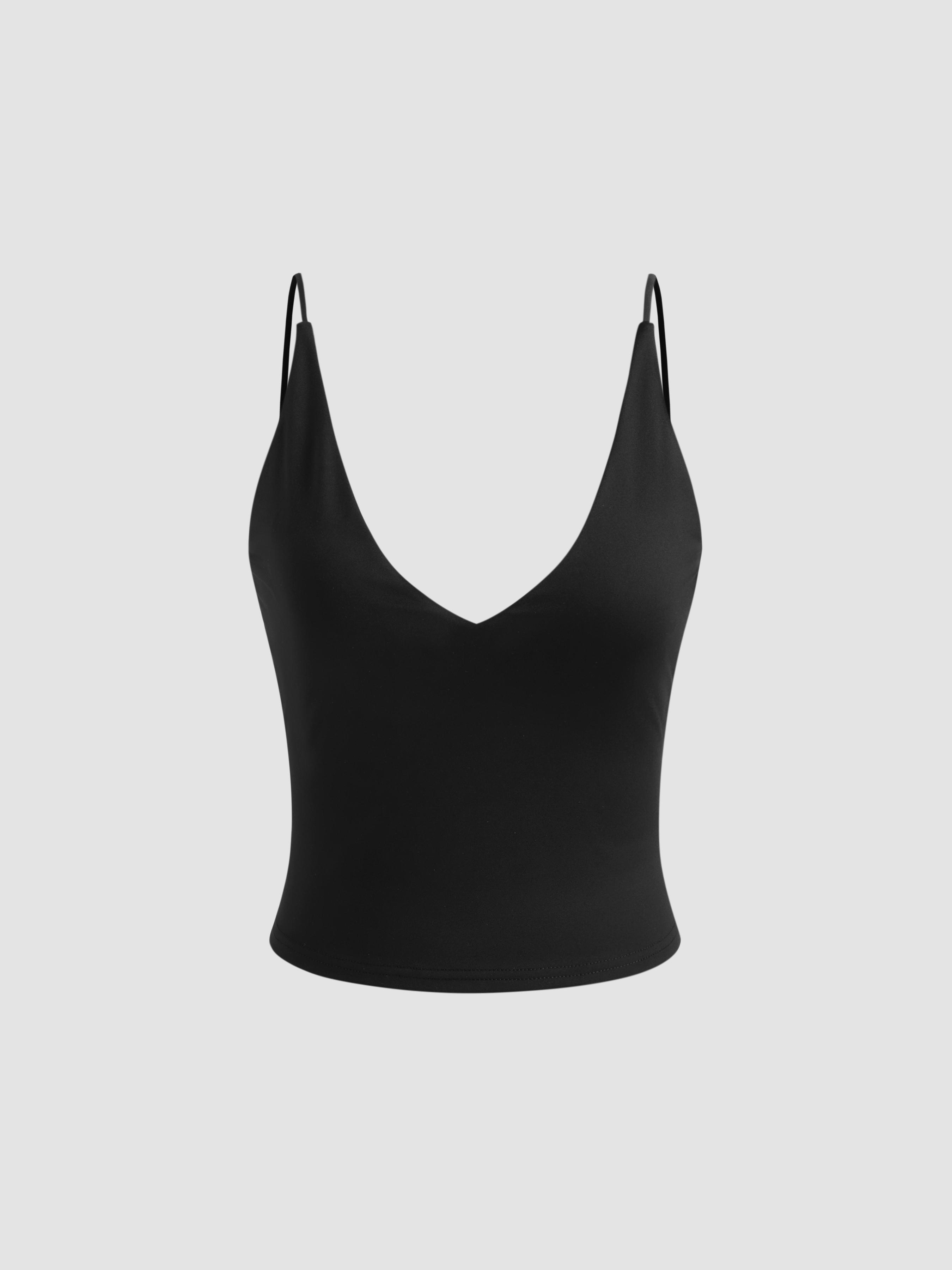 V-neck Solid Crop Cami Top Product Image