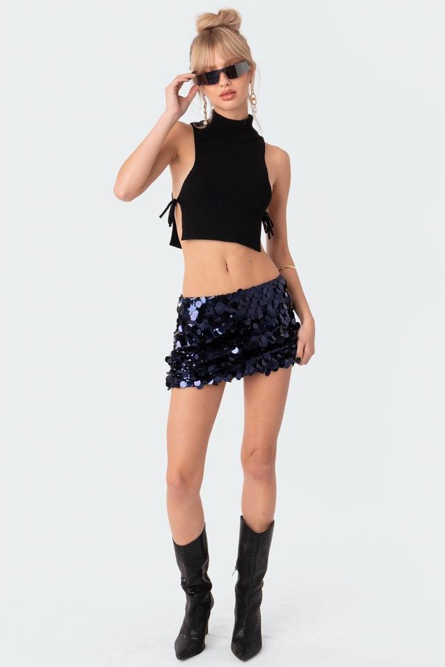 Sabina Low-Rise Sequin Mini Skirt Product Image