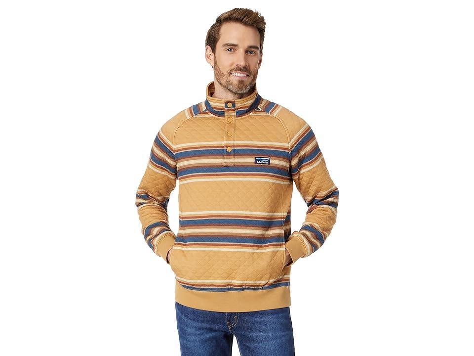 L.L.Bean Men's Quilted Stripe Sweatshirt Rangeley Blue Multi Product Image