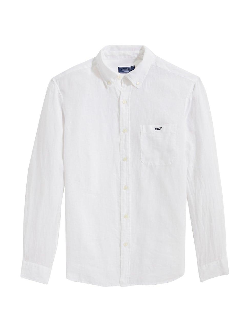 Mens Linen Button-Down Shirt Product Image