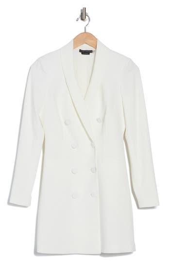 ALICE AND OLIVIA Kyrie Tuxedo Dress In Off White Product Image