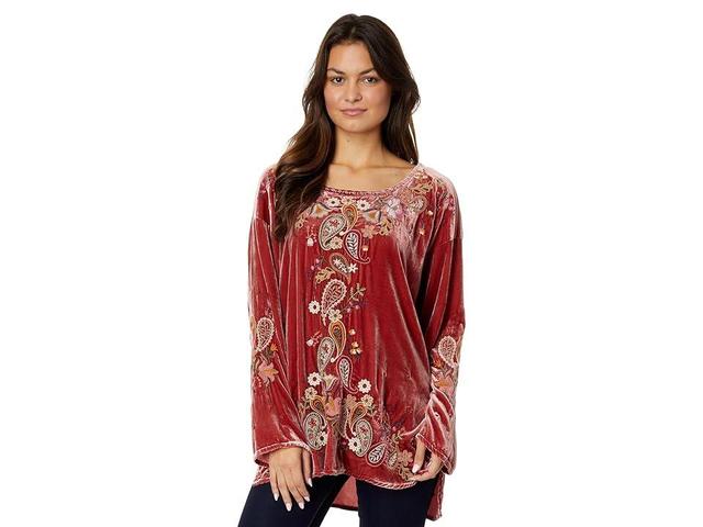 Johnny Was Lori Blouse (Rosewood) Women's Clothing Product Image