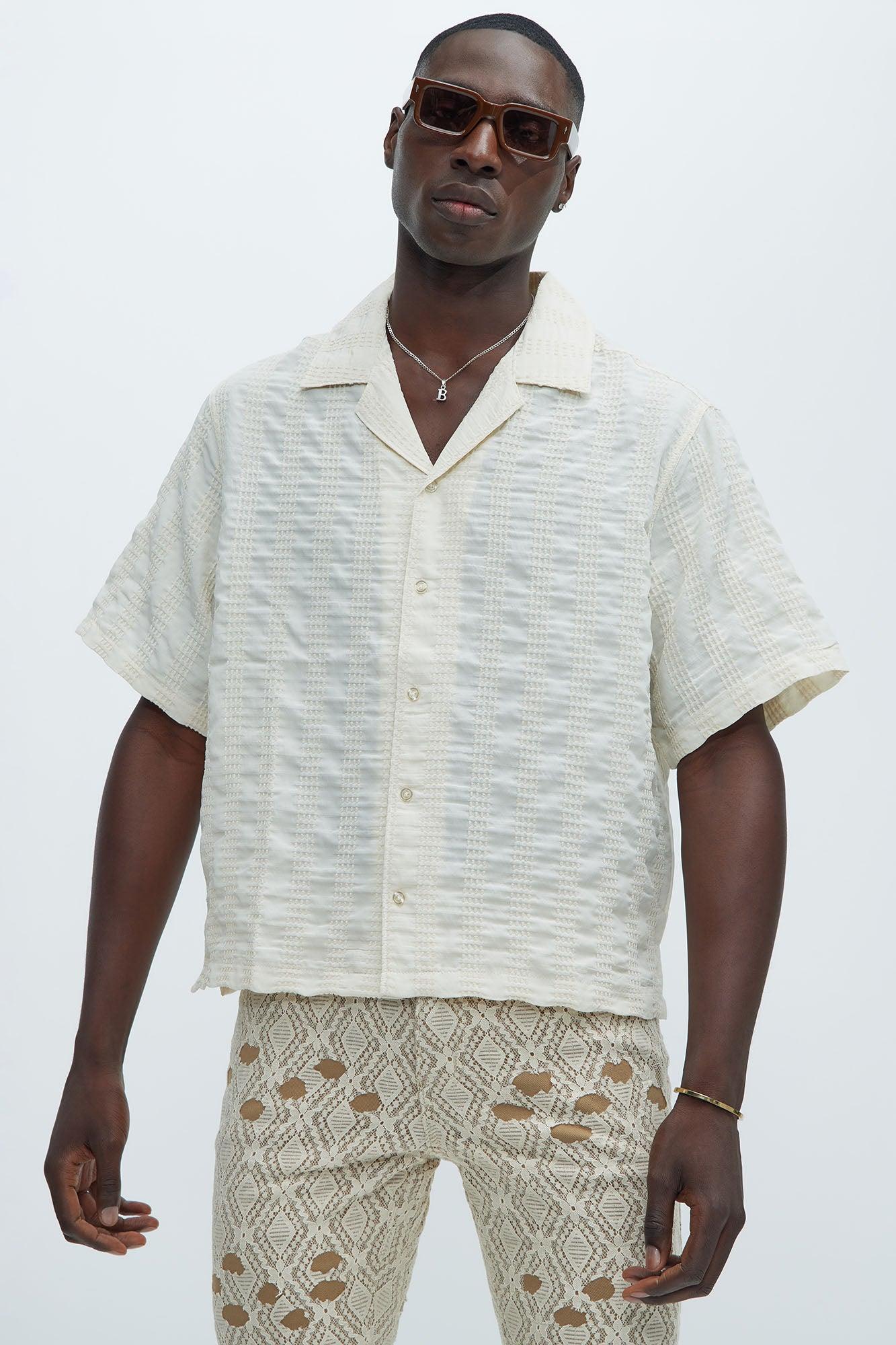 Runway Textured Shirt - Off White Product Image