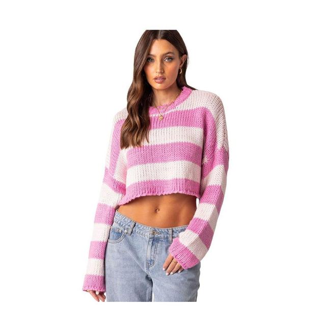 Edikted Ozzy Cropped Knitted Sweater Product Image