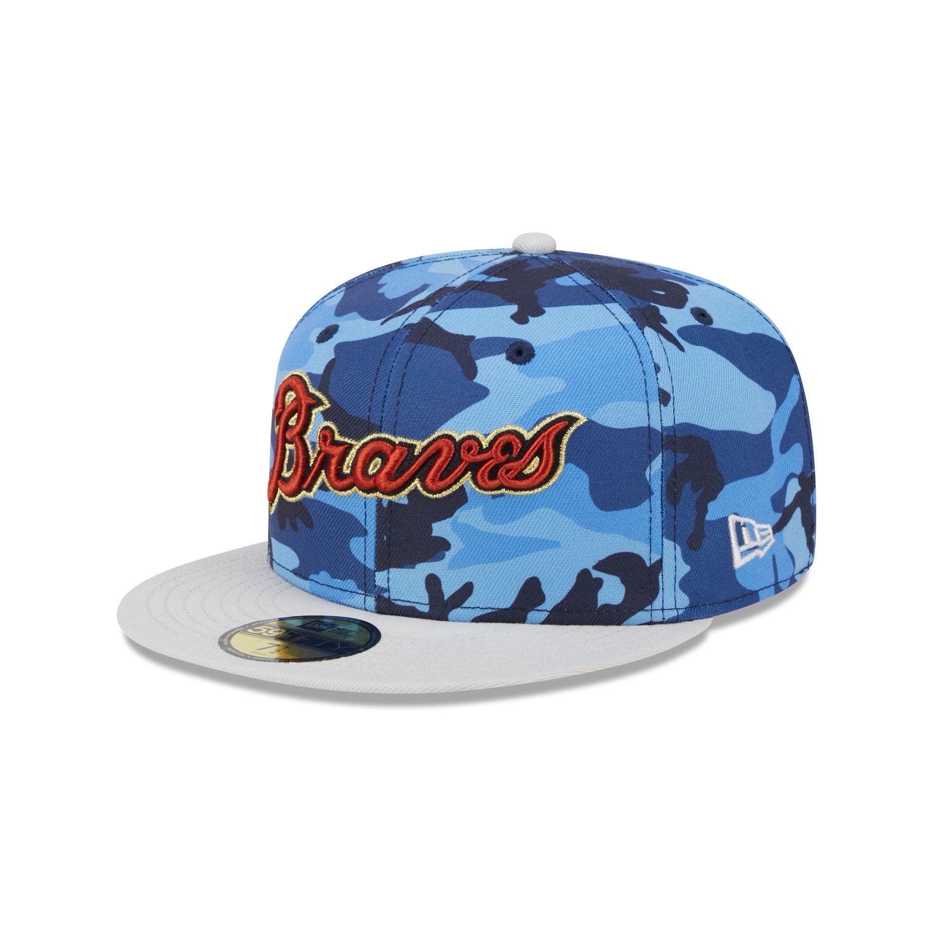 Atlanta Braves Blue Camo 59FIFTY Fitted Hat Male Product Image