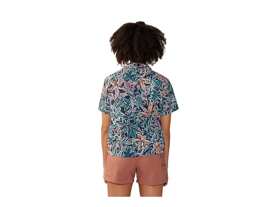 Mountain Hardwear Trail Sender Short Sleeve (Dark Zinc Floral Print) Women's Clothing Product Image