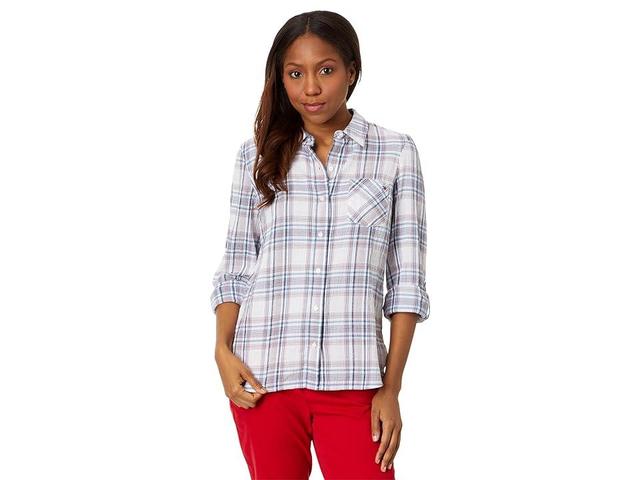 Tommy Hilfiger Womens Plaid Button-Down Long-Sleeve Shirt Product Image