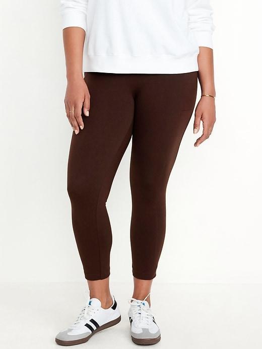 High-Waisted Side Pocket 7/8 Leggings Product Image