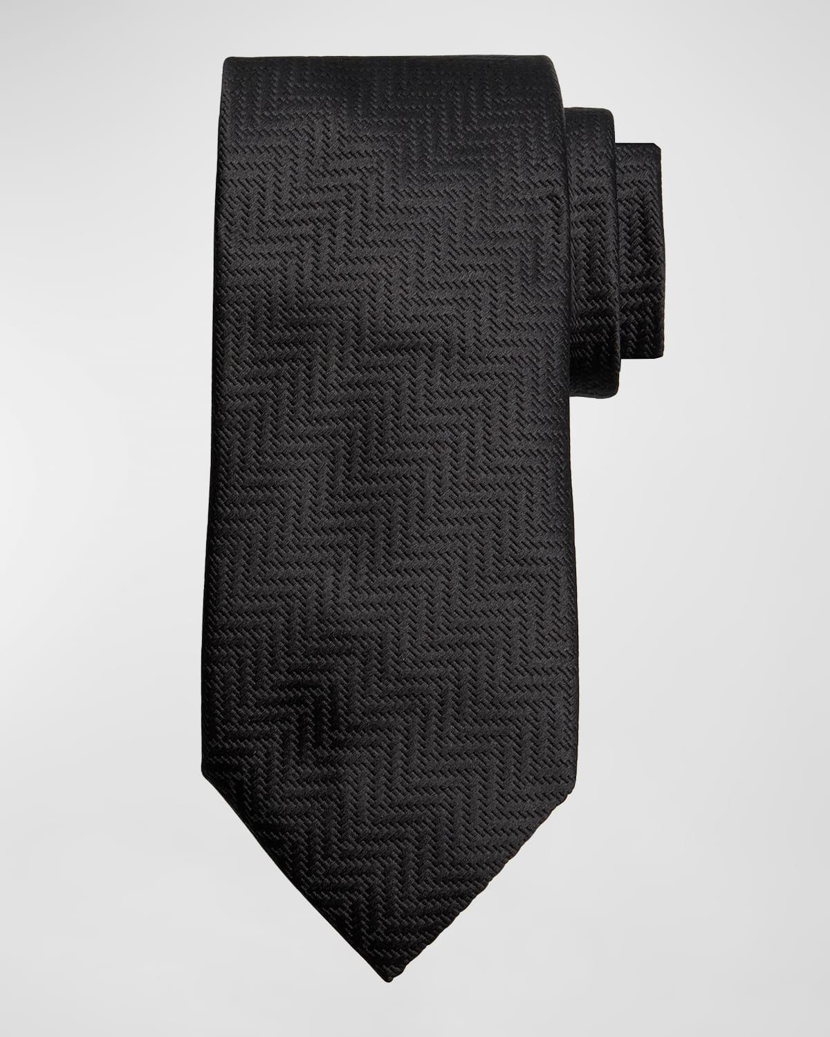 Men's Mulberry Silk Chevron Tie Product Image