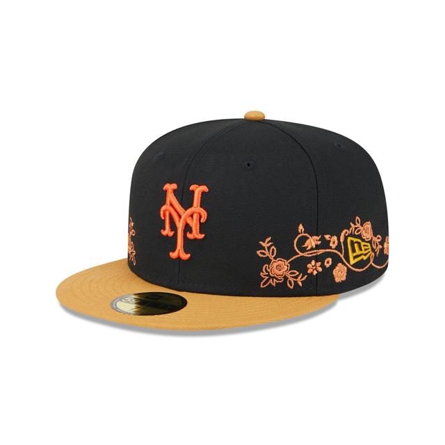 New York Mets Floral Vine 59FIFTY Fitted Hat Male Product Image