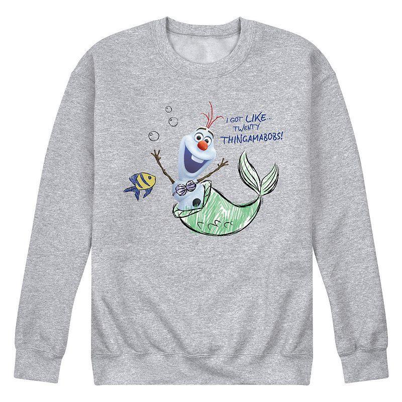 Disneys Frozen Mens Olaf Mermaid Graphic Sweatshirt Med Grey Product Image