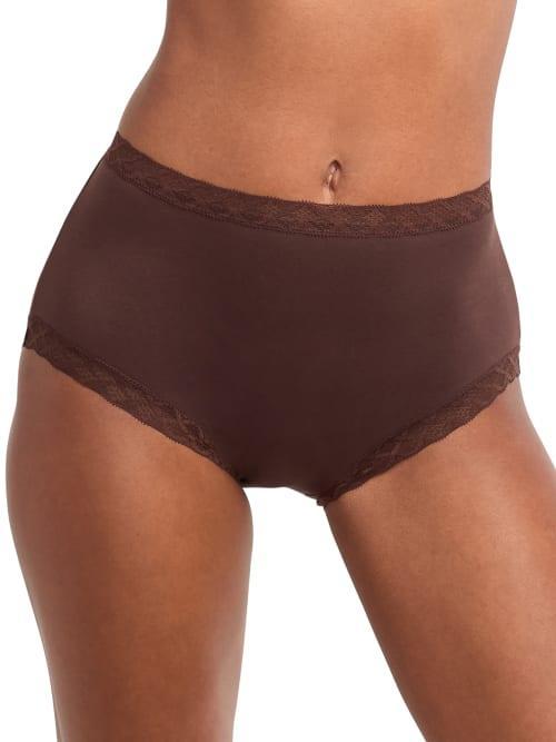 Natori Bliss Lace-Trim High Rise Cotton Brief 755058 Product Image